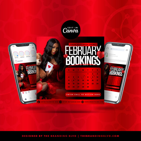 DIY Valentine's Day Flyer - Red & Black (Digital Download)
