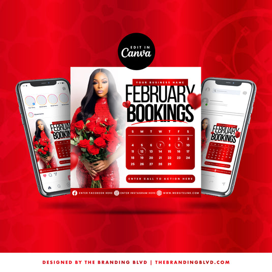 DIY Valentine's Day Flyer - Red & White (Digital Download)