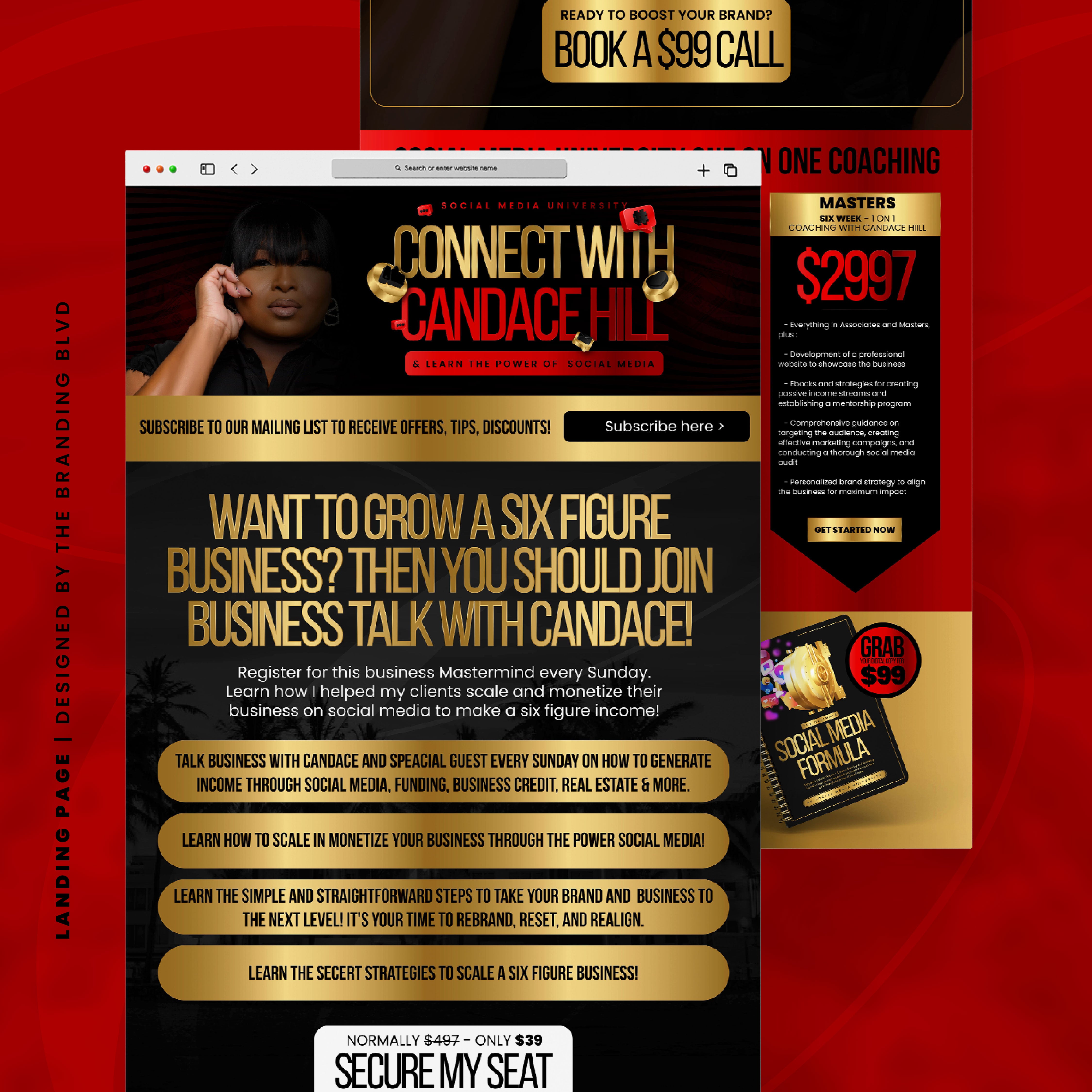 Conception de site Web de page d'accueil