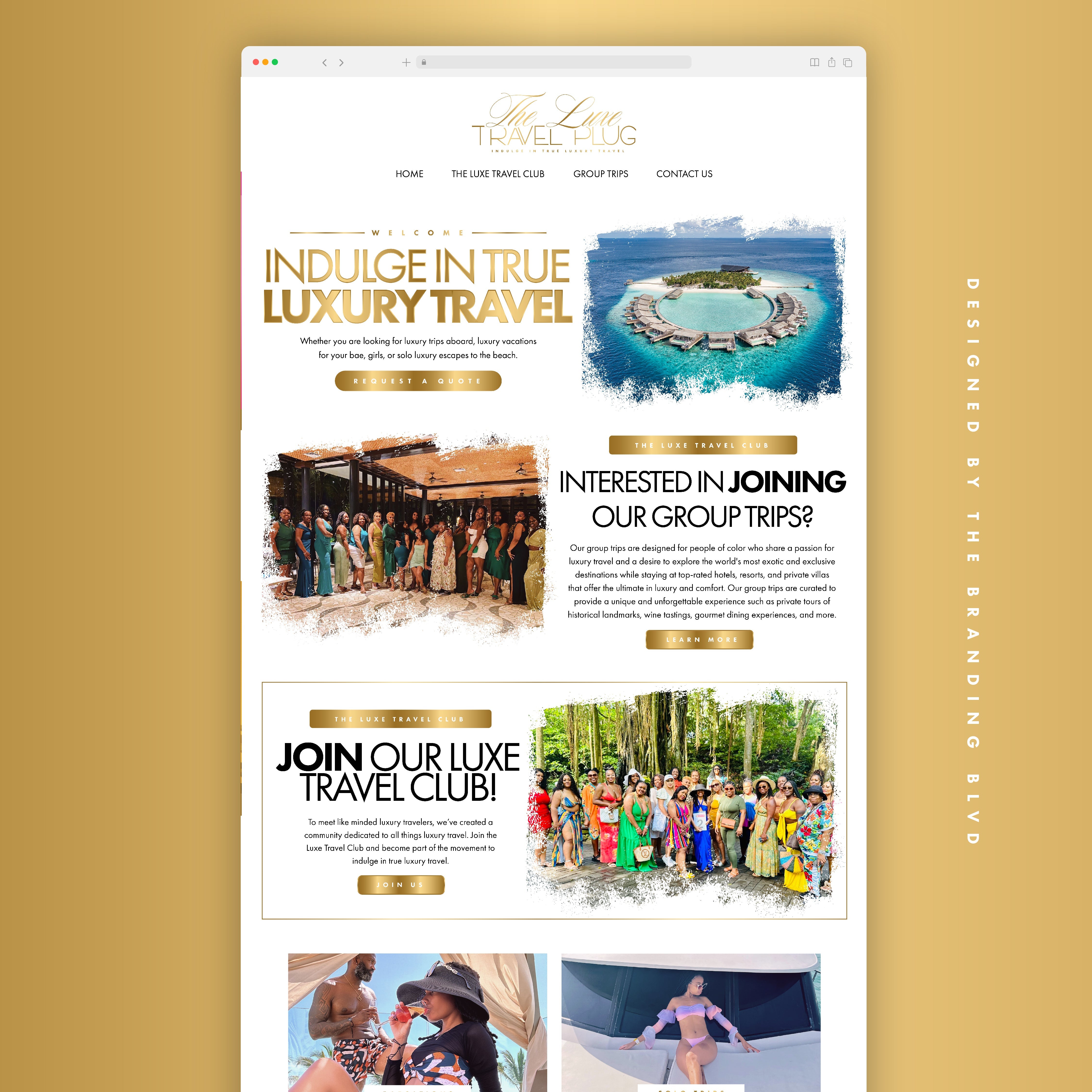 Homepage Website Design - The Branding Blvd, LLC